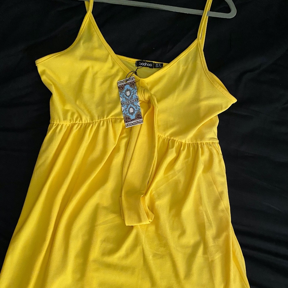yellow mini sundress